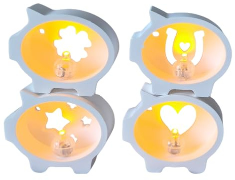 Silikonformen Gießformen Ostern, 4 Stück Glücksschwein Silikonform Ostern Silikonform Schwein Kerzenhalter Gießformen Silikon Ostern Gießform Frühling Giessformen Silikon Gießform Kerzenhalter (A)