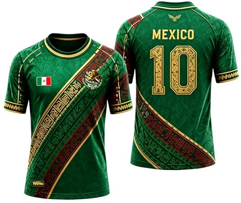 2026 W-M Mexiko fotboll-t-shirt, tröja, 3D-tryck, fantröja, andas, snabbtorkande, träningströja män, kvinnor, barn, sport, ledig fotbollströja, 6#, 120 cm