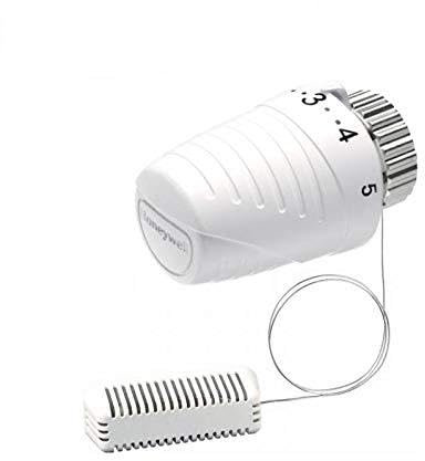 Honeywell T300120W0 Tête thermostatique avec fermeture totale et capteur à distance, blanc
