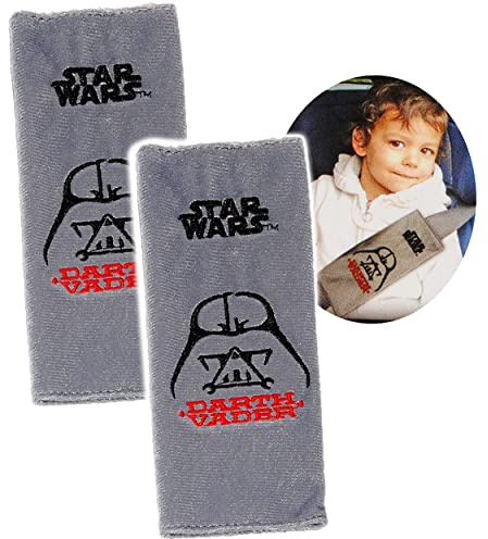 alles-meine.de GmbH 2 TLG. Set Gurtschoner/Gurtpolster - Star War - Darth Vader - Gurtschutz - für Sicherheitsgurt als Gurt Polster - für Auto/Kindersitz - Schoner Auto..
