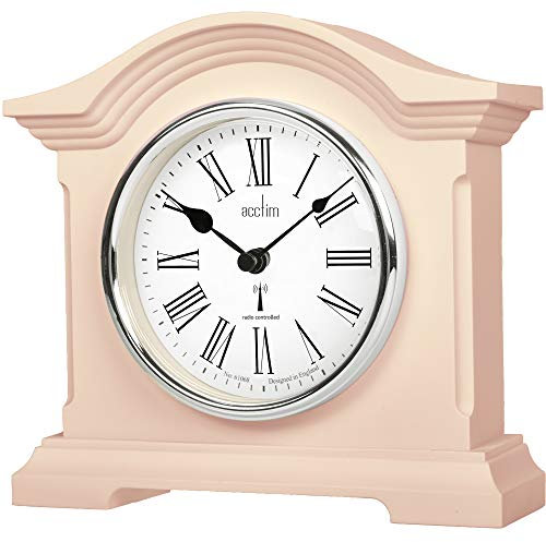 Acctim Cream Coloured Quartz Battery Radio Controlled Mantle Mantel Clock - Chesterfield 77162