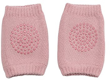 Beiersi 2 Paar Baby Knieschoner Baby Knieschützer mit Gummipunkte anti-Rutsch Baby Krabbeln Anti-Rutsch Knieschoner Knieschützer Krabbelschoner Krabbelhilfe (Rosa)