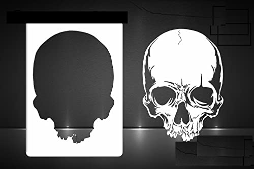 Herterich Products Airbrush Schablone für Totenkopf Schädel Skull - Tattoo und Graffiti Stencil Vorlage