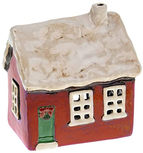 Village Pottery Cottage Teelichthalter, handgefertigt, verpackt