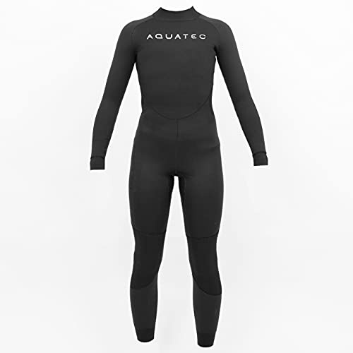 AQUATEC Full längd våtdräkt för barn - 6 storleksalternativ [5-16 år] | 2 x neoprentjocklekar: 2 mm och 4/3 mm | Våtdräkt för hela kroppen | Vattensporter, simning och mer (11-12 år, 2 mm tjocklek)