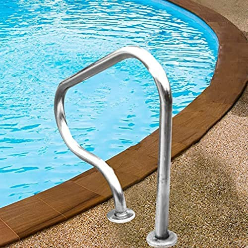 MAZY·URBAN 3-Bogen-Schwimmbecken-Treppengeländer, Pool-Handlauf, 304 Edelstahl-Poolleiter-Stufen-Pool-Handhaltegriff – Einfache Montage,Dicke 1,5 Mm