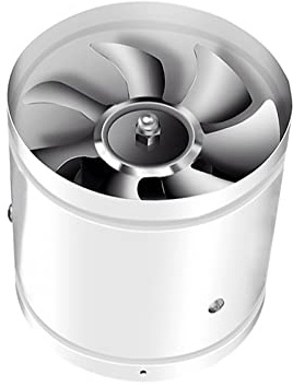 WMLBK Inline Duct Booster Fan, Low Noise Exhaust Ventilator for Home Kitchen Bathroom Warehouse Restaurant Garage Ventilation (7 inch white)