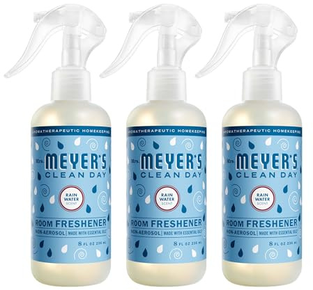 MRS. MEYER'S CLEAN DAY Room Spray, Rain Water Scent, 8 Fl Oz Bottle - 3 Pack