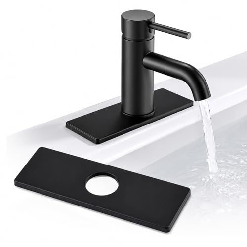 UFURMATE Wasserhahnplatte, Edelstahl-Lochabdeckung Deckplatte Küchenarmatur Einlochabdeckung Platte Rechteckige Wasserhahn Loch Abdeckung für Badezimmer Küche (16 * 6,5 cm)