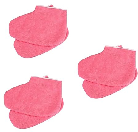 3 Pares Mano Humectante Máscara De Mano Revestimientos De Baño De Cera Baño De Parafina Pedicura Con Cera De Parafina Calcetines Hidratantes Reutilizables Guantes Pie Botas Cortas