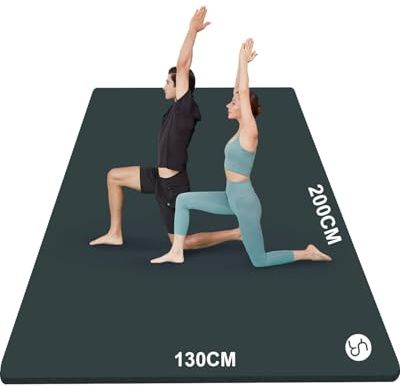 RYTMAT Träningsmatta Tjock 20mm Comfort NBR 200×130cm Stor Yogamatta Gymnastikmatta för Hemmagym Cardio Pilates Yoga Fitness Träning