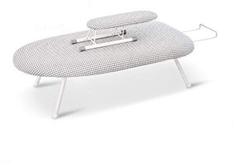 ASHILD Herramienta de Limpieza Tabla de Planchar Interior, Plegable Reforzar Tabla de Planchar Forros de Cama Prendas de Punto Estante de Planchar Tienda de Textiles para el Hogar con Bandeja Estac