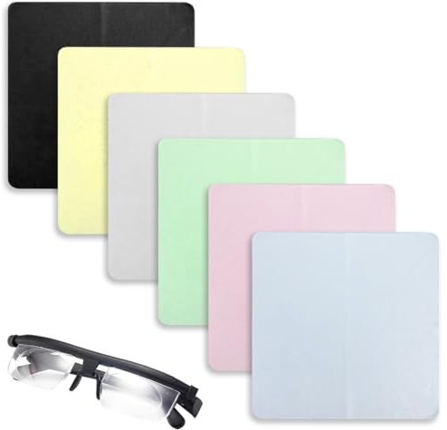 6 Stück Mikrofaser Reinigungstücher, Brillenputztuch für Brillen, 20 x 20cm Brillenputztücher, Brille Antibeschlagtuch, Für Kamera, Handys, Objektiv, Brille, Display
