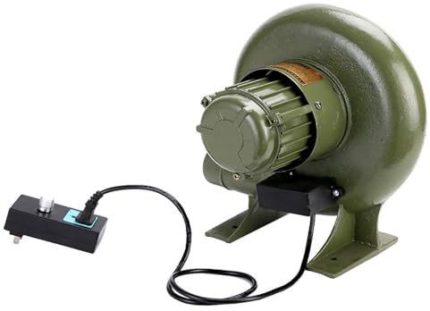 Turbina Soplador De Castillos Hinchables - Soplador De Aire Comercial Compacto Y Energéticamente Eficiente, para Soplador De Fragua De Herrero Eléctrico Pequeño De 220V, para Barbacoa O Carbón(370W)