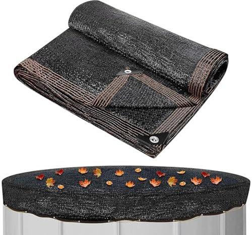 Cubierta de malla para piscina elevada - Cubierta de hojas para piscina sobre el suelo | Cubierta redonda para piscina elevada Protección de piscina de alta densidad Protección contra hojas y