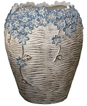 Macetas decorativas retro creativas para interiores y exteriores, macetas altas con agujeros de drenaje, contenedores de plantas para patio, balcón, macetas elegantes para plantas de jardín