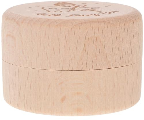 Alipis Holz Milchzahndose für Kleinkinder Extra Großes Fassungsvermögen Leicht und Tragbar zur Aufbewahrung Milchzähne Geschenk zu Weihnachten