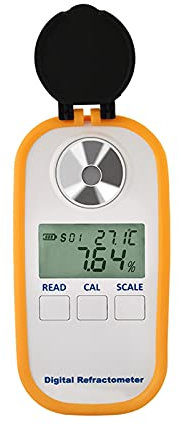 Refractómetro, Refractómetro de Vino Digital, 0.0-22.0% Vol Medidor de Alcohol de Vino, 0-50% Meter, Tester de Alcohol Vino Tester Contenido de Alcohol Vol Probador