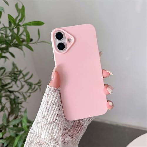 CIBOS Custodia morbida in silicone color caramella per iPhone 16 16E 15 14 13 12 11 Pro Max Plus, cover posteriore opaca, rosa, per iPhone 13 Mini