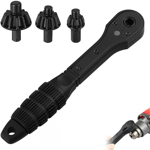 3-in-1 Ratchet Drill Chuck Key Wrench,Mini Ratchet Drills Chuck Spanner, Universal Chucks Key Replacement Tool for Drill, Wrench Drill Keys Chucks For Electric Drills And Power Tools