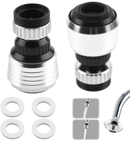 Aireador de Grifo, 360°Cocina Giratorio Fregadero 2 Modos Salida Agua