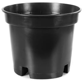 Muddy Hands Black Plastic Plant Pots - Ideal for Growing Blueberries - Outdoor Garden Round Nursery Seed Planters (10, 7.5 Litre)
