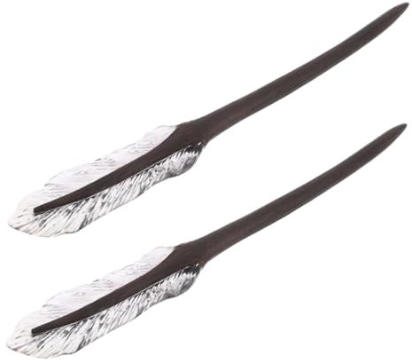 MOTHNUR 2 Pièces Baguettes Bois Vintage pour Épingles à Artisanales et Filles pour Événements Spéciaux