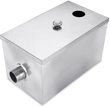 Bac à graisse, 350*250*230 MM for les outils de traitement des eaux usées de cuisine de Restaurant, intercepteur de piège à graisse d'acier inoxydable, séparateur d'eau d'huile , Filtration Efficace