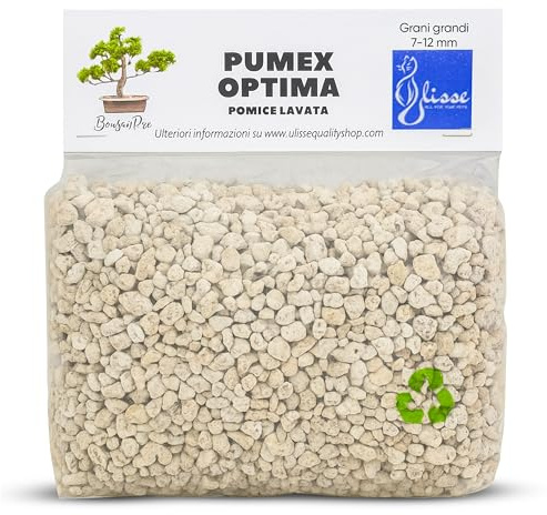 Ulisse BonsaiPro Pumex Optima Ponce Lavée pour Bonsaï 8-15 mm | Substrat inerte prêt à l'emploi | Drainant, poreux, oxydant | Croissance rapide des racines