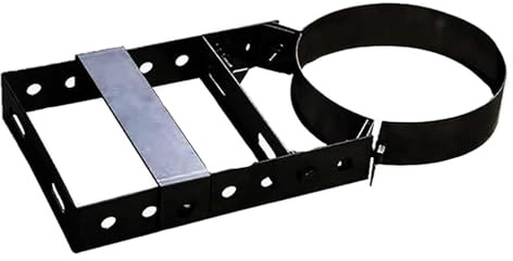 Wall Mounting Chimney Pipe Bracket Kit - Stainless Steel Ventilation Duct Fixing Support with Screws & Optional Stand for Stove Flue Liner (Φ165, Wall Distance 30CM)(Φ180,Wall Distance 25CM)