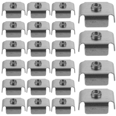 Gogogmee 200 Écrous à Insérer Filetés M6 pour Tubes Carrés 25x25 Mm en Tôle Acier, Inserts Carrés Soudés Résistants la Corrosion, Fourniture Industrielle pour Assemblage et