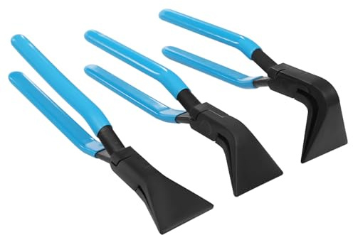 Blechbiegezange, Falzzange Set 3tlg mit 45° 90° Geradem Kopf, Abkantzange aus Karbonstahl mit PVC Griff, 60mm Backenbreite, Profi Werkzeug für Dachdecker Spengler Blechbearbeitung