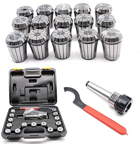 TFCFL 15 PCs MT3 Shank ER32 Chuck with Collets 1/8-3/4 Set with Box for CNC Milling (MT3 ER32)