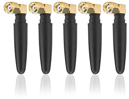 Mavis Laven 5 PCS SMA 2.4GHZ 3DBI WiFi Antena a Prueba de Polvo Antena Interna a Prueba de Polvo Antiinterferente 5 cm para Tarjeta de Red Inalámbrica, Módulo Inalámbrico (L SMA Mujer)