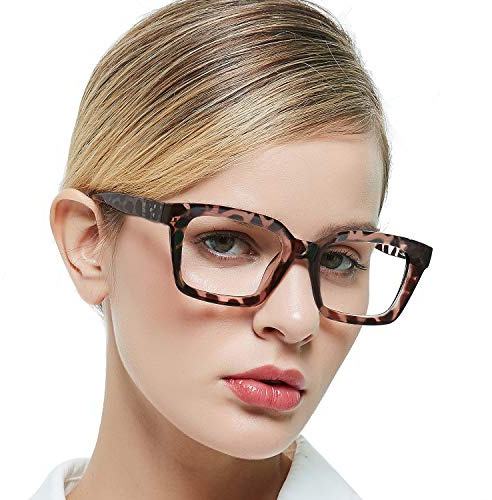 MARE AZZURO Oversized Reading Glasses Women Stylish Readers 0 1.0 1.25 1.5 1.75 2.0 2.25 2.5 2.75 3.0 3.5 4.0 5.0 6.0 (Demi, 2.50)