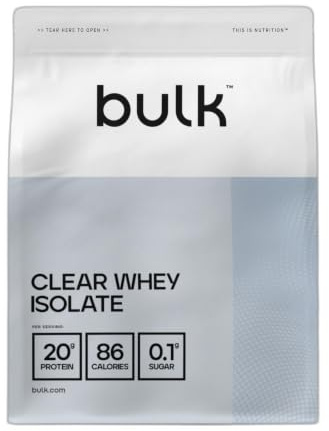 Bulk Clear Whey Isolate, Bombe Cerise, 500g | 20g de protéines à absorption rapide, Faible teneur en sucre, Shake protéiné léger et fruité