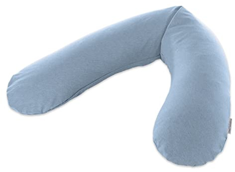 Das Original Theraline Stillkissen Dinkelfüllung Melange blau-grau Bamboo