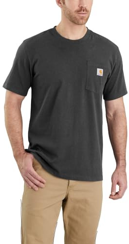 Carhartt Herren K87 Pocket S/S T-Shirt T-Shirt, Carbon Heather, XL