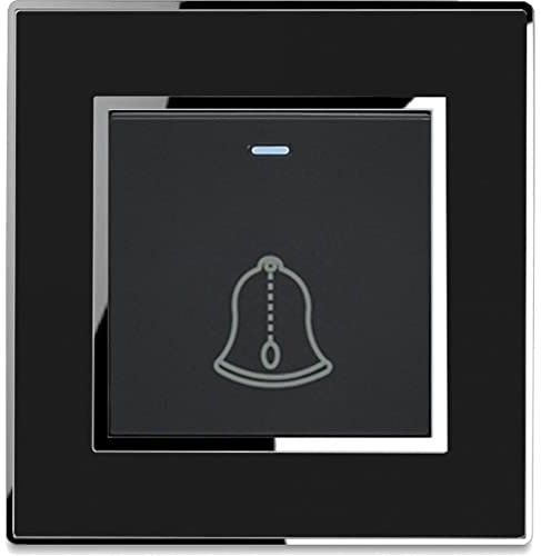 Wudaizhi Doorbell Push Button Switch Wall Mounted Door Bell Switch Resettable Home Hotel Door Access Control System