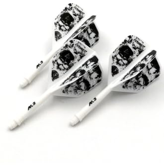 CUESOUL - ROST Integrated Dart Flights - Skeleton White Shape - Dart Flights S