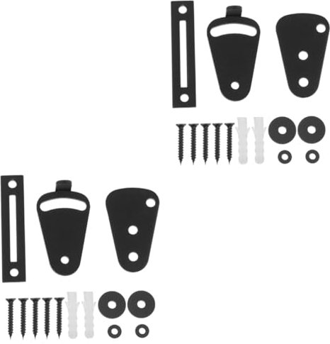 DOITOOL 4sets Serratura Per Porta Scorrevole Acciaio Carbonio Per Sicurezza e Privacy Ambienti Interni Per Armadi Bagni e Stanza Da Letto