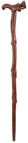 Krücke aus Holz mit Gravur und Windkopfgriff, Spazierstock aus Birnenholz, hochwertiges, geeignetes Geschenk für ältere Menschen. Krücke-11.19, ideal für Männer oder Frauen mit Akti