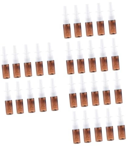 minkissy 45piezas Botellas De Spray Portátiles Reutilizables Atomizadores Vacíos De Nebulización Fina Para Perfumes y Cosméticos Color Marrón Para Viajes y Uso Diario