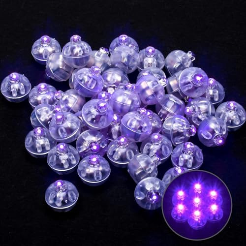 YeahBoom 120 Stück LED Ballons Lichter,Mini Bunt Led Ballonlichter,Runde LED Ballons Lichter,Runde Party Licht,Flash Buntes Licht,für Geburtstag Hochzeit Halloween Weihnachten Dekoration