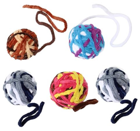 Angoily 15stücke Katzenballspielzeug Bunte Wollknäuel Mit Glocke Für Katzen Und Kätzchen Interaktives Pet Toy Spiel Und Bewegung Für Aktive Katzen Und Spielzeit