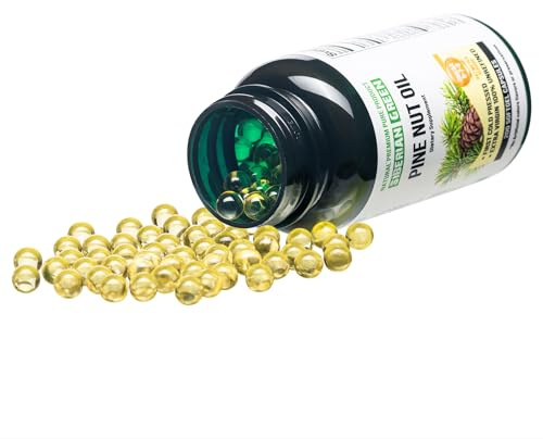 Capsule di olio di pinolo verde siberiano 200 capsule molli Raccolto selvatico Siberia Altai spremuto a freddo non raffinato