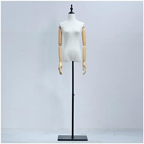 NBHDEK Torso-Mannequin-Ständer, Mannequin-Mannequin-Körper, Torso weiblich, verstellbare Schneiderpuppe, Kleiderpuppe mit ABS-Arm für Schaufenster-Kleiderdisplay