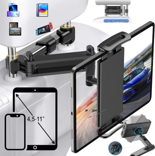 SmartyFix Tablet Handy Halterung Auto Rücksitz Kopfstützenhalterung - Smartphone Amazon Fire Tablet Kids Auto Tablet Halterung Rücksitz Handyhalterung