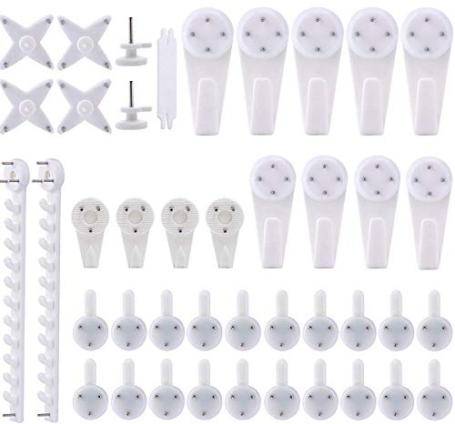Gancho Adhesivo No Más Clavos - Conjunto de Ganchos Multimodelos, Fáciles de Instalar y Resistentes para Colgar Cuadros y Mucho Más