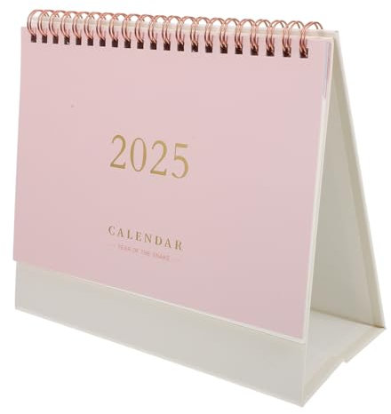DIYEAH Eleganter Tischkalender in Kirschblütenrosa Großer Desktop-kalender Mit Minimalistischer Optik Praktischer Standkalender Für Büro Und Zuhause Vielseitiger Tagesplaner Und Dekoratio